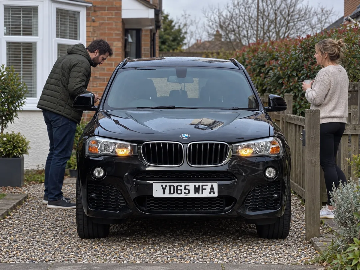 Brian's car on delivery day