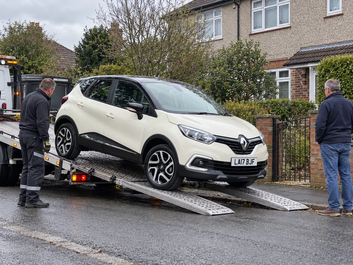 Frank's car on delivery day