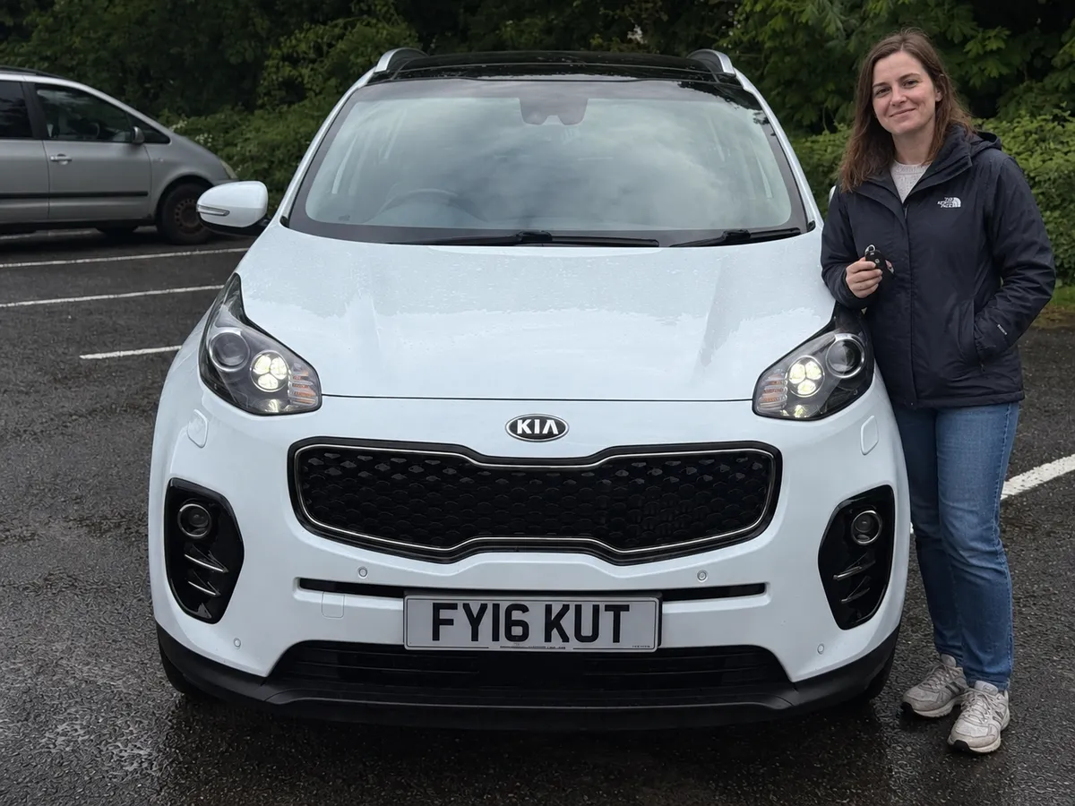 Julie's car on delivery day