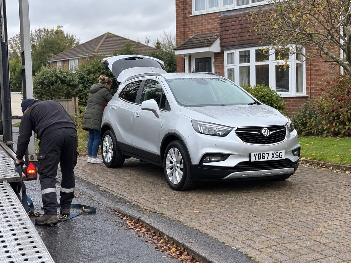 Scarlett's car on delivery day