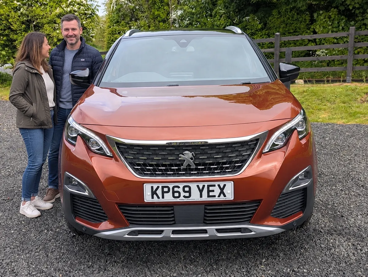 Will & Margaret's car on delivery day
